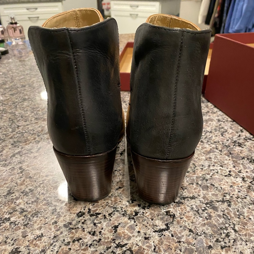 Wolverine leather booties. Two tone. Come inbox. Worn twice! - Picture 6 of 8